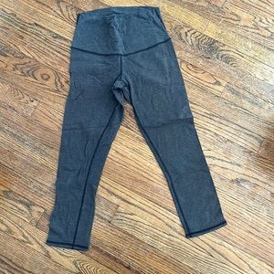 Lululemon charcoal crop leggings size 4